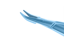 434R 8-021T Barraquer Needle Holder, 12.00 mm Fine Jaws, Curved, without Lock, Small Size, Length 100 mm, Titanium