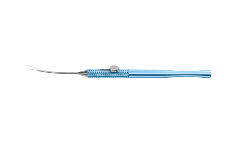 068R 10-083 Beehler Pupil Dilator, Four Prongs, Intraocular Handle, 17 Ga, Curved Shaft, Length 130 mm, Titanium Handle