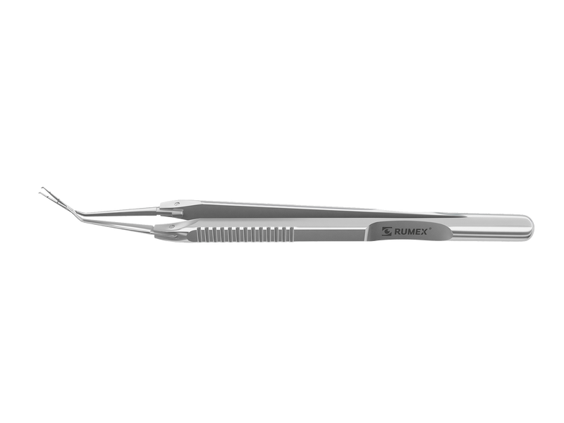 999R 4-03962/LFS Capsulorhexis Forceps with Scale (2.50/5.00 mm), Cross-Action, for 1.50 mm Incisions, Straight Stainless Steel Jaws (8.50 mm), Long Lever (26.00 mm), Long (101 mm) Flat Stainless Steel Handle, Length 130 mm