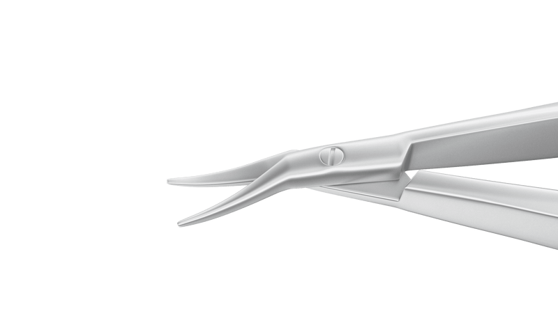 999R 11-010S Castroviejo Corneal Scissors, Left, Curved, Blunt Tips, 7.00 mm Blades, Length 100 mm, Stainless Steel