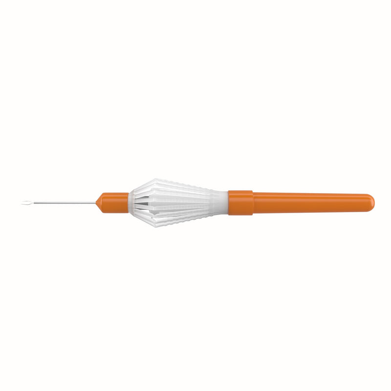 999R 12-209-23DP Disposable Vitreoretinal Curved Scissors, 23 Ga, Plastic Handle 360ᵒ, 6 per Box