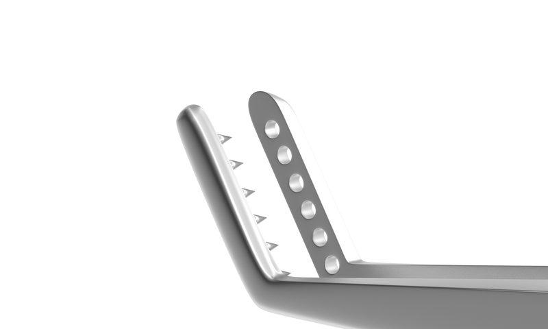 999R 4-130S Jameson Muscle Forceps, Left, 6 Teeth, Slide Lock, Length 100 mm, Stainless Steel