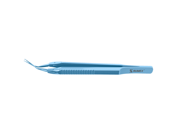 999R 4-0396/MFT Capsulorhexis Forceps with Scale (2.50/5.00 mm), Cross-Action, for 1.50 mm Incisions, Straight Titanium Jaws (8.50 mm), Short Lever (16.00 mm), Medium (91 mm) Flat Titanium Handle, Length 110 mm