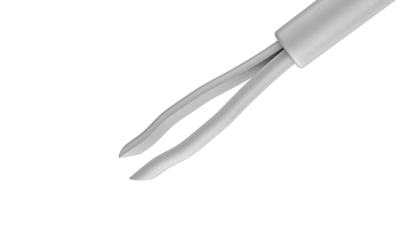 999R 12-4202-23 Asymmetrical End-Grasping  Forceps, Elongated Branches, Designed for Myopic Eyes, 23 Ga, Tip Only