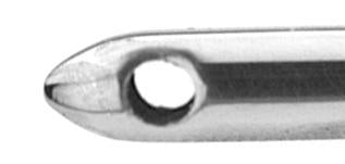 040R 7-081 Irrigation Handpiece for Bimanual Technique, Curved, 21 Ga, Two Ports on Side 0.35 mm, Length 104 mm, Titanium Handle