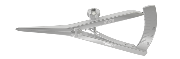 055R 2-010S Castroviejo Caliper, Measure 0-20 mm, Both Sides Scale, Length 87 mm, Stainless Steel