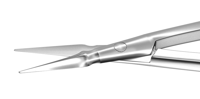 098R 11-050S Vannas Capsulotomy Scissors, Straight, Sharp Tips, 6.00 mm Blades, Flat Handle, Length 84 mm, Stainless Steel