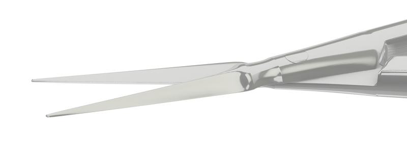209R 11-056S Gills-Vannas Capsulotomy Scissors, Straight, Sharp Tips, 10.00 mm Blades, Flat Handle, Length 88 mm, Stainless Steel