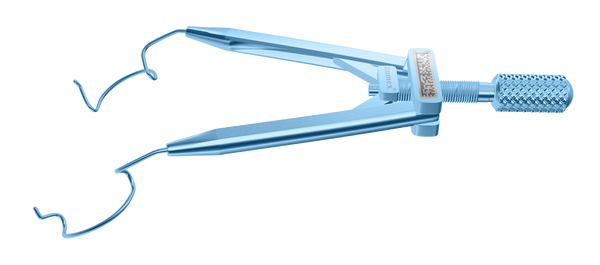 242R 14-0401TL Lieberman Temporal Speculum, 14.00 mm Rounded Open Blades, Flat Branches, Specially Designed for LASIK, Length 76 mm, Titanium