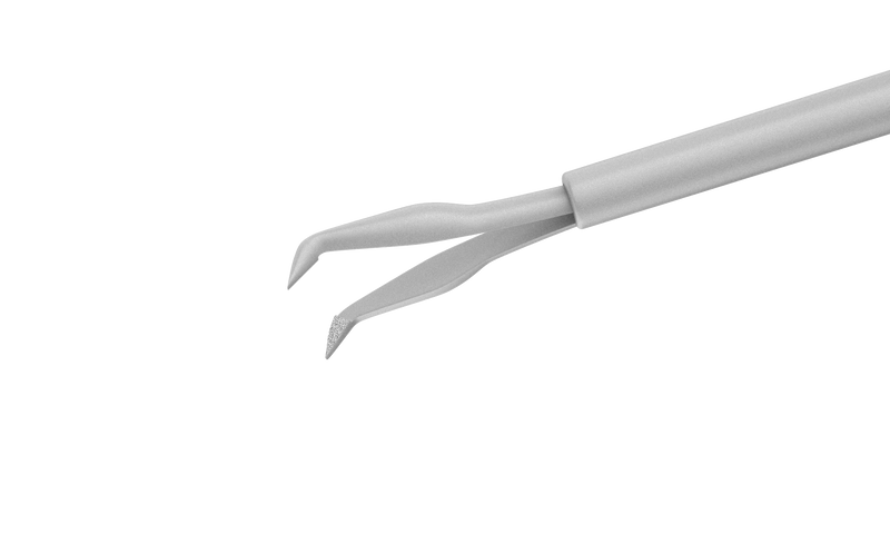 999R 12-325-25H Pick Vitreoretinal Forceps, Attached to a Universal Handle, with RUMEX Flushing System, 25 Ga