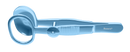 332R 4-1912T Desmarres Chalazion Forceps, Medium, 24.00 x 16.00 mm Platform, Length 92 mm, Titanium