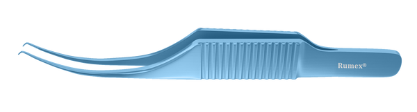 064R 4-0501T Colibri Corneal Forceps, 0.12 mm, 1x2 Teeth, Flat Handle, Length 77 mm, Titanium