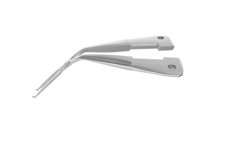 999R 4-0396/SRS Capsulorhexis Forceps with Scale (2.50/5.00 mm), Cross-Action, for 1.50 mm Incisions, Straight Stainless Steel Jaws (8.50 mm), Short Lever (16.00 mm), Short (71 mm) Round Stainless Steel Handle, Length 90 mm