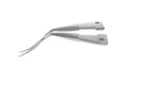 999R 4-0395/SFS Capsulorhexis Forceps with Scale (2.50/5.00 mm), Cross-Action, for 1.50 mm Incisions, Curved Stainless Steel Jaws (8.50 mm), Short Lever (16.00 mm), Short (71 mm) Flat Stainless Steel Handle, Length 90 mm