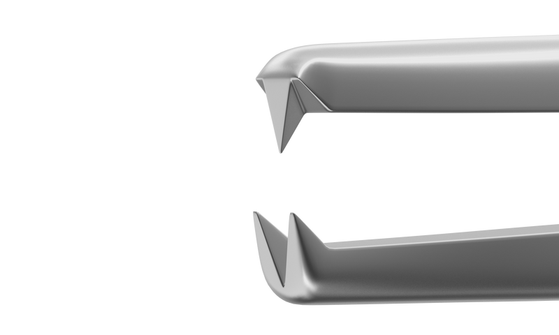 999R 4-0503S Colibri-Bonn Corneal Forceps, 0.12 mm, 1x2 Teeth, Flat Handle, Length 84 mm, Stainless Steel