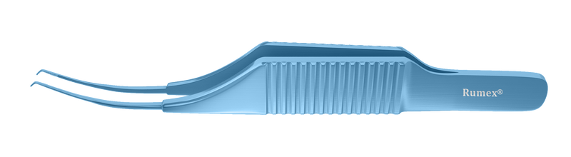 214R 4-0505T Micro Colibri Corneal Forceps, 0.12 mm, 1x2 Teeth, Flat Handle, Length 73 mm, Titanium
