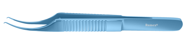 187R 4-053T Colibri-Bonn Corneal Forceps, 0.12 mm, 1x2 Teeth, 5.00 mm Platform, Flat Handle, Length 115 mm, Titanium