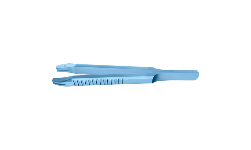 999R 4-03962/SF Capsulorhexis Forceps with Scale (2.50/5.00 mm), Cross-Action, for 1.50 mm Incisions, Straight Stainless Steel Jaws (8.50 mm), Long Lever (26.00 mm), Short (71 mm) Flat Titanium Handle, Length 100 mm